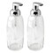 mDesign Glass Refillable Foaming Soap Dispenser Pump, 2 Pack